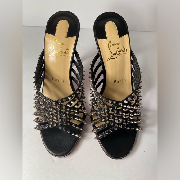 Christian Louboutin Martha spike 100 sandals heels black silver 36 - Picture 4 of 16